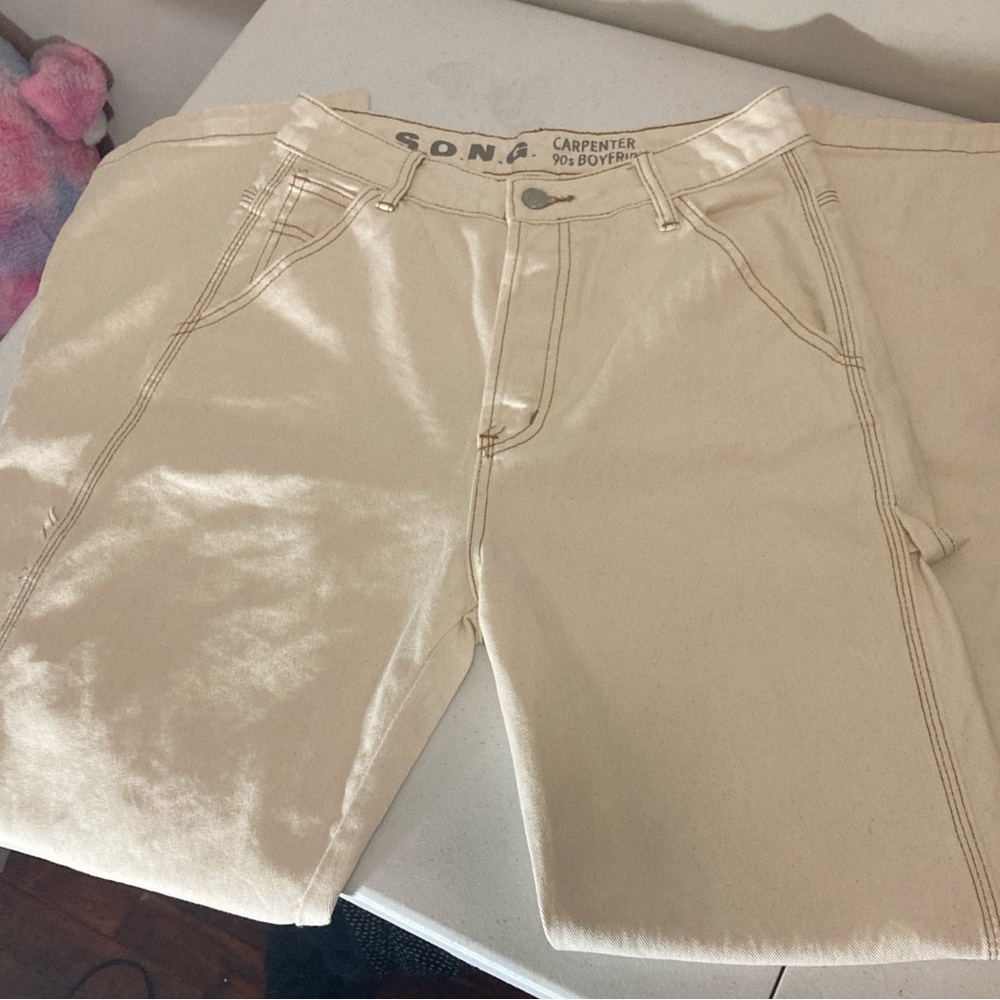 Cream Carpenter Pants
